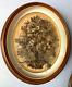 MUSEUM QUALITY VICTORIAN HAIR TREE LIFE WREATH MOURNING OVAL 1800s CIVIL WAR