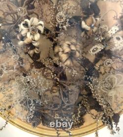 MUSEUM QUALITY VICTORIAN HAIR TREE LIFE WREATH MOURNING OVAL 1800s CIVIL WAR