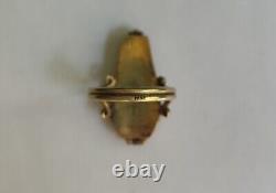 One Of A Kind Memento Mori Mourning Victorian Gold Plated Silver Ring