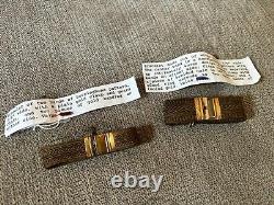 Pair 2 Victorian 14k Gold Hair Mourning Jewelry Bracelets