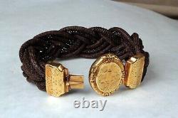 Quality Victorian 18K Gold, Hair Mourning Jewelry Bracelet Reduced by 40%