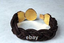 Quality Victorian 18K Gold, Hair Mourning Jewelry Bracelet Reduced by 40%