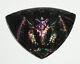 Rare Antique Vintage Victorian Mourning Black Carnival Glass Bat Hat Pin Funeral