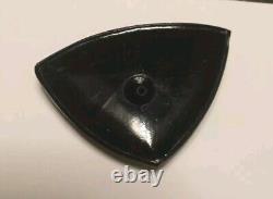 Rare Antique Vintage Victorian Mourning Black Carnival Glass Bat Hat Pin Funeral