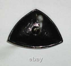 Rare Antique Vintage Victorian Mourning Black Carnival Glass Bat Hat Pin Funeral