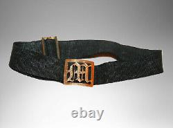 Ribbon Mourning Bracelet with 9kt Gold Slide M