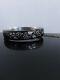 Signed Victorian Austrian Silver & Black Enamel Pearl Mourning Bangle Bracelet