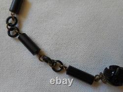 Stunning Victorian Whitby/Vulcanite Mourning Necklace