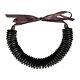 Superb! Antique Late Victorian Gutta Percha Whitby Jet Mourning Collar Necklace