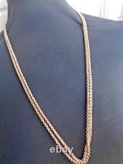 Superb Victorian Long Pinchbeck Gold Guard Chain 56 Long & 42 grams