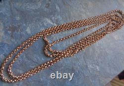 Superb Victorian Long Pinchbeck Gold Guard Chain 56 Long & 42 grams