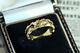 UNUSUAL ANTIQUE EARLY VICTORIAN ENGLISH 15K GOLD SCROLLING MOURNING RING c1840