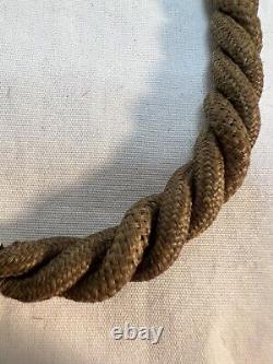 VICTORIAN Woven Braided Human Hair Mourning 10K Gold Filled Choker Necklace 15