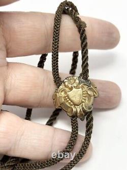 Very Long Hair Jewelry Friendship Hand Clasp Victorian Mourning Necklace WOW