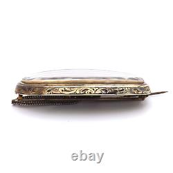 Victorian 14k Gold Braided Hair Blonde Encased Mourning Brooch Pin