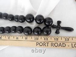 Victorian Antique Beaded Mourning / Religious Necklace With CDV Girl Weariing It