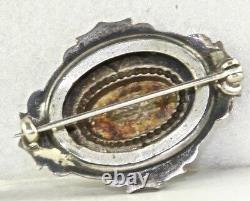 Victorian Antique Sterling Silver Mourning Hair Pin