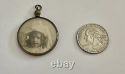 Victorian Double Sided Momento Mori Mourning Little Girl Photos Photo Locket