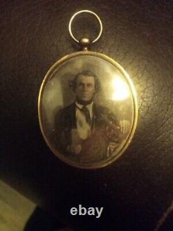 Victorian Era Ghost Mirror Mourning Pendant With Hair