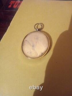 Victorian Era Ghost Mirror Mourning Pendant With Hair