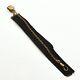Victorian Gold Filled Black Mourning Ribbon Watch Fob Chatelaine