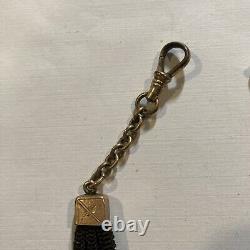 Victorian Gold Filled Hand Woven Hair Mourning Watch Fob 12 3/4 Long