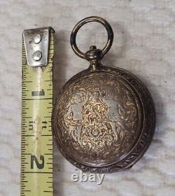 Victorian Mourning Hair Locket Double Case with CHERUBS Brooch BRAIDED HAIR NC