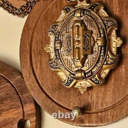 Victorian Revival 1960s Mourning Locket Brass Necklace and Pendant Repose