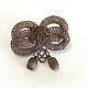 Victorian Scandinavian Hair Work Brooch Mourning Jewelry