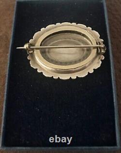 Victorian Silver Mourning Brooch