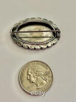 Victorian Sterling Momento Mori Mourning Tennis Racket & Flowers Locket Brooch