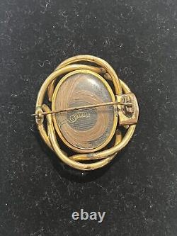 Victorian Unmarked 10k Mourning Brooch