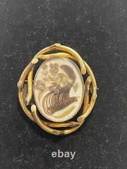 Victorian Unmarked 10k Mourning Brooch