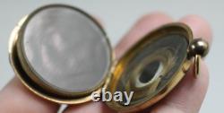 Victorian gold filled town watch case locket 3 frames hair man & woman photo tin