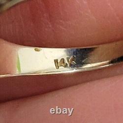 Vintage 30s Victorian Style Mourning Ring 14K Gold Tiny Diamond faux Onyx