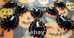 Vintage to now jet Necklace victorian unique Georgian style mourning black